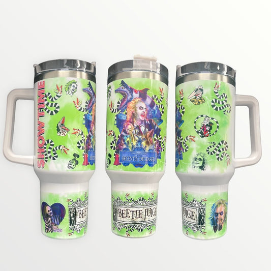 BeetleJuice 40oz Quencher Tumbler with Optional Personalisation