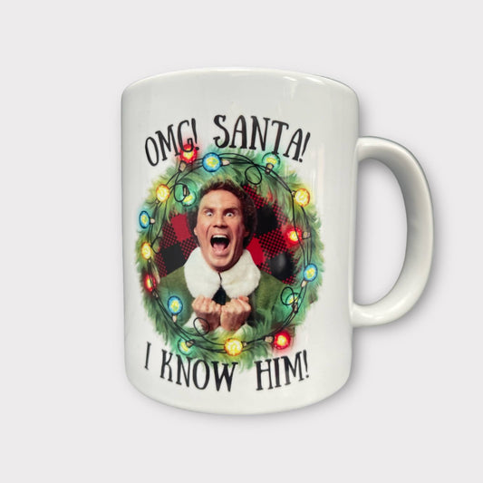 Elf - OMG Santa, I Know Him Coffee Mug
