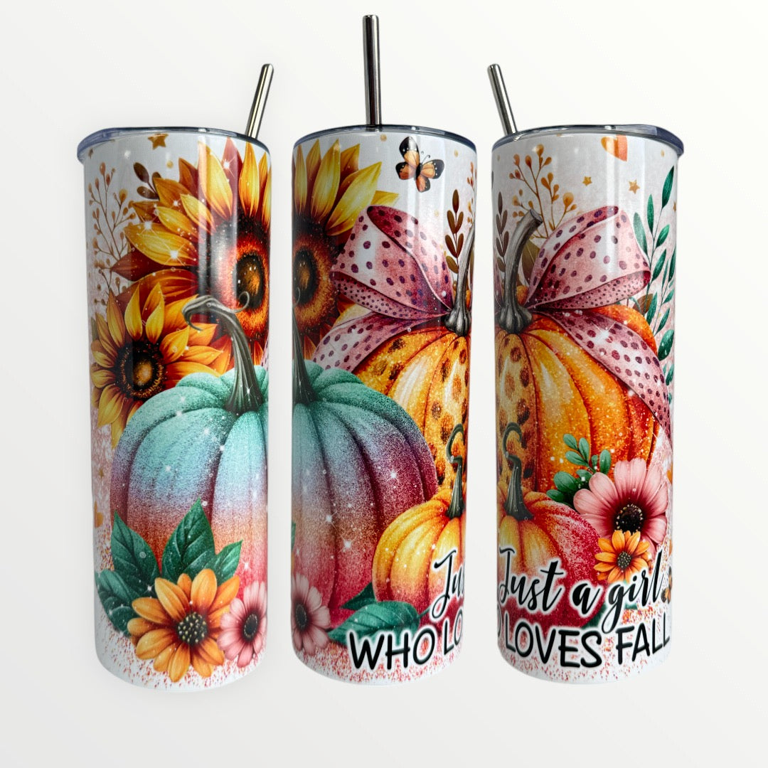 Just a Girl Who Loves Fall 20/30oz Insulated Skinny Tumbler