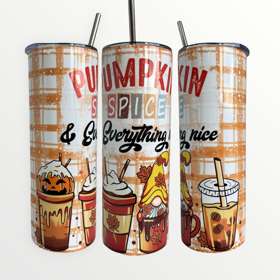 Pumpkin Spice and Everything Nice 20/30oz Insulated Skinny Tumbler