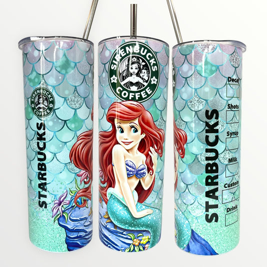 Starbucks x Disney The Little Mermaid 20/30oz Thermal Skinny Tumbler