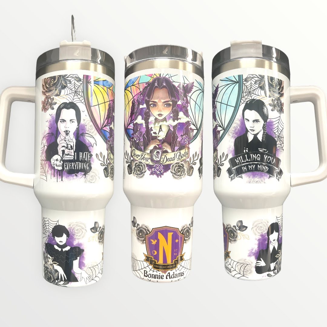 Wednesday Addams - Over Your Dead Body 40oz Quencher Tumbler Cup