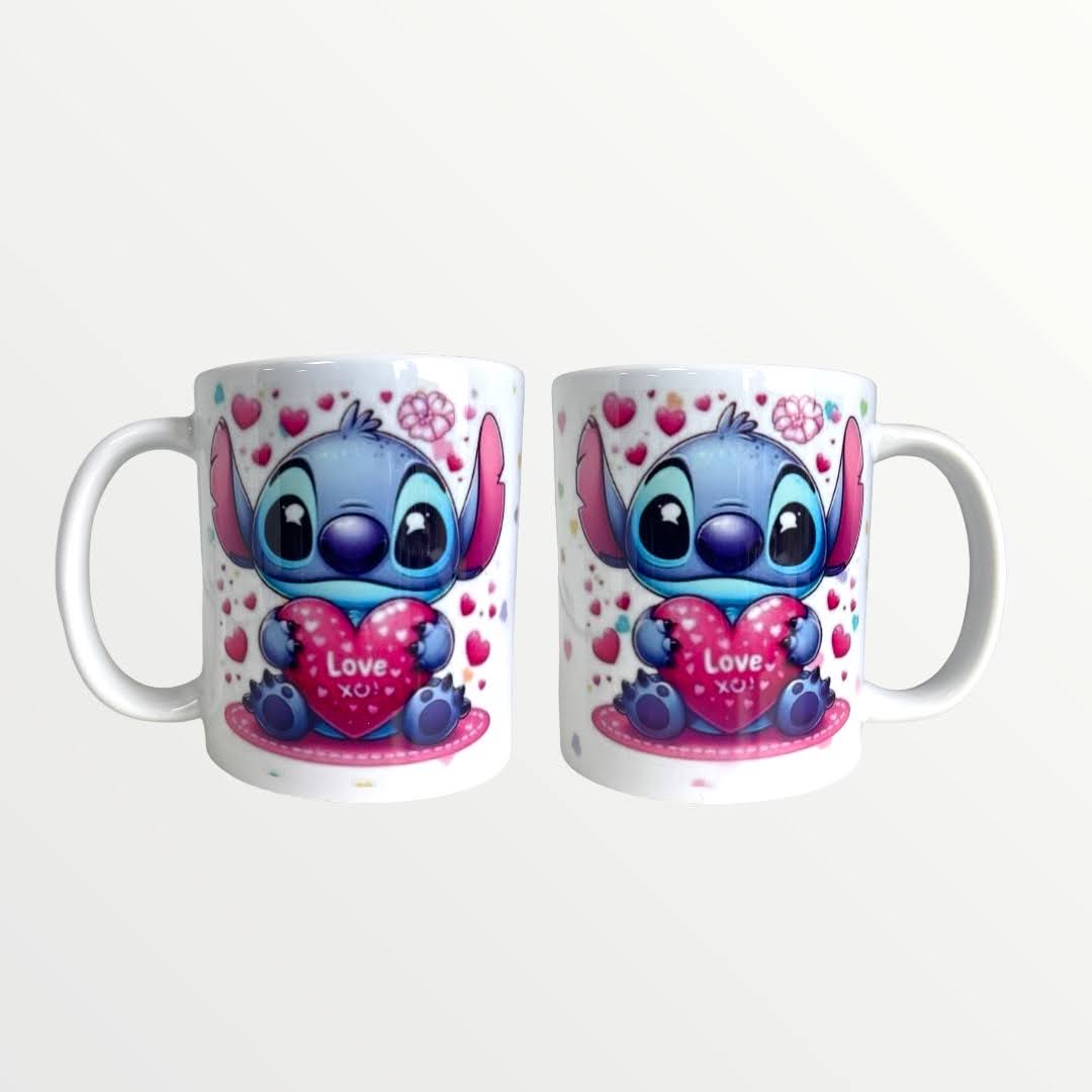 Stitch Valentine Mug With Optional Personalisation