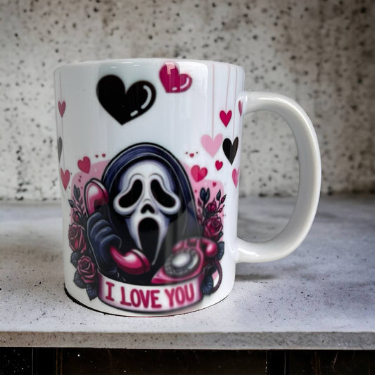 Scream Valentine Mug With Optional Personalisation