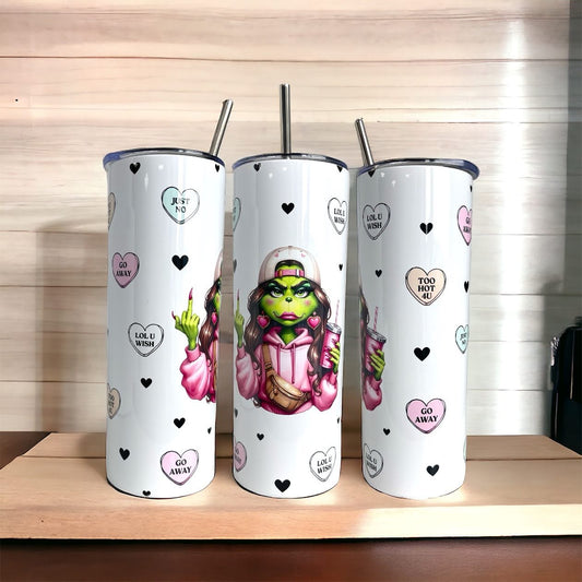 The Grinch Valentine 20/30oz Insulated Skinny Tumbler