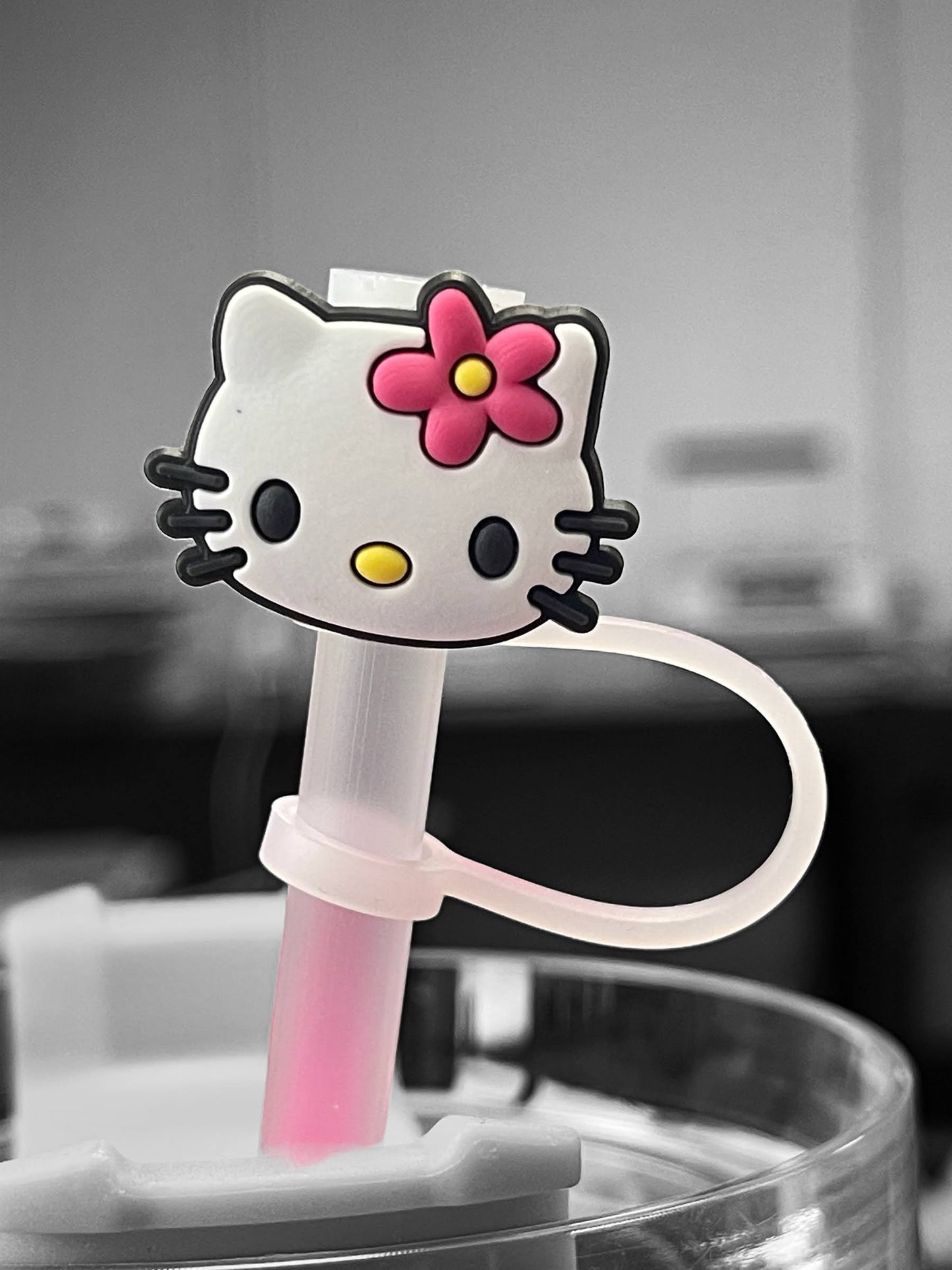 Hello Kitty Straw topper cover for 40oz Quencher tumbler. Fits Stanley V1 and H2.0 and all Dupes