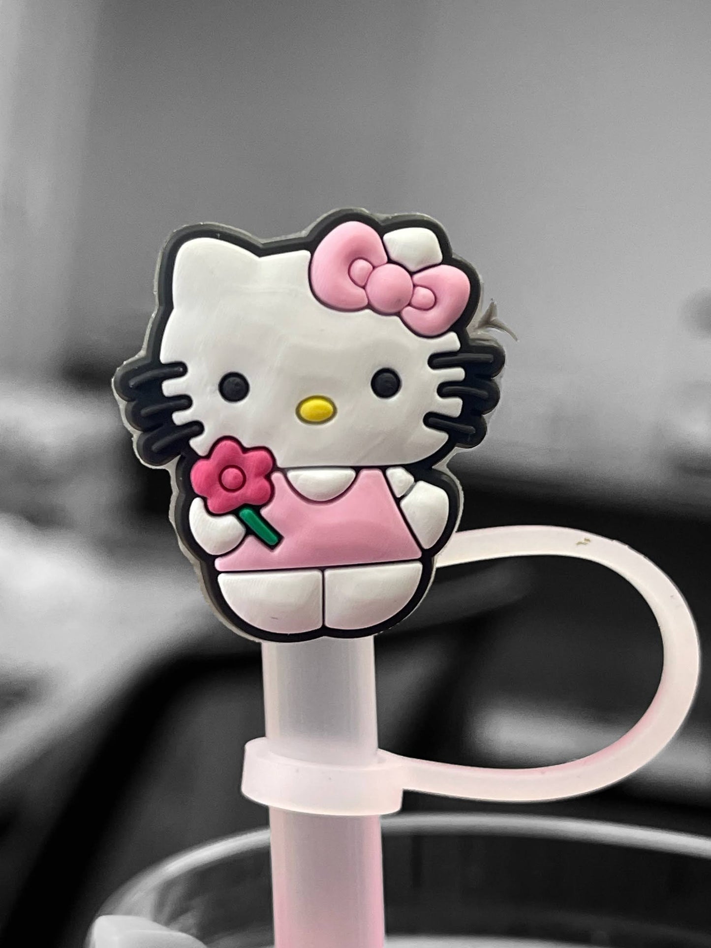 Hello Kitty Straw topper cover for 40oz Quencher tumbler. Fits Stanley V1 and H2.0 and all Dupes
