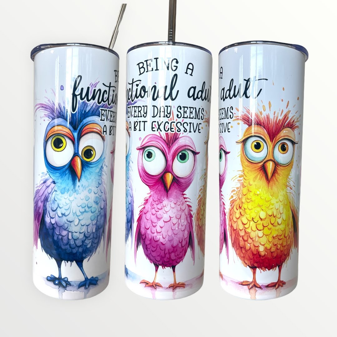 Funny Birds - Functional Adult 20/30oz Insulated Skinny Tumbler