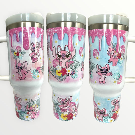 Disney Stitch's Angel 30oz/40oz Quencher Tumbler with Optional Personalisation