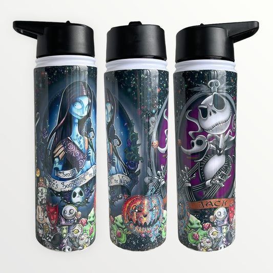 Nightmare Before Christmas 20oz Insulated Water Bottle Tumbler - Graveyard