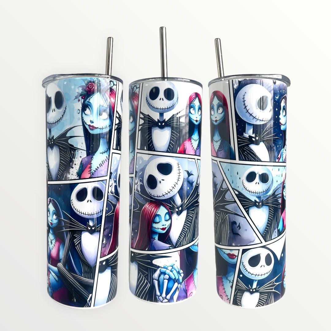 Nightmare Before Christmas - Jack and Sally (Tile) 20oz/30oz Insulated Skinny Tumbler