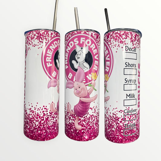 Piglet 20/30oz insulated skinny Tumbler With Optional Personalisation