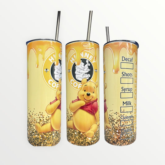 Winnie The Pooh 20/30oz insulated skinny Tumbler With Optional Personalisation