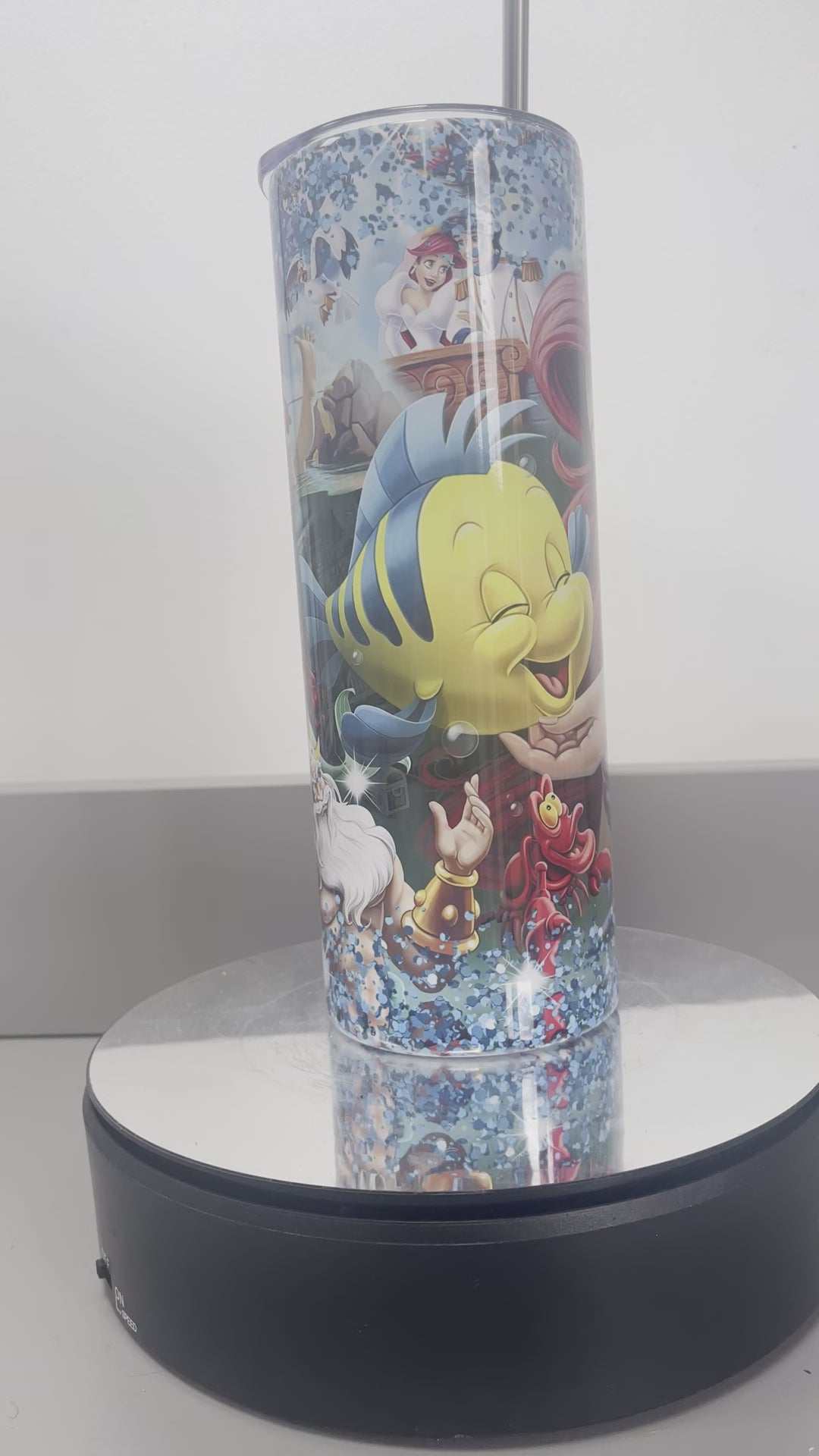 The Little Mermaid Part of Your World Tumbler w/ Sea Shell Ice Cubes