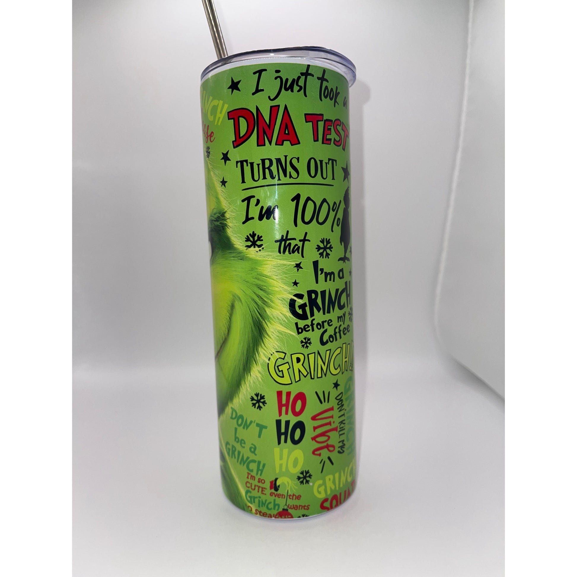 The Grinch His Heart Grew Three Sizes 16 Oz. Acrylic Cup with Straw and  Reusable Ice Molds