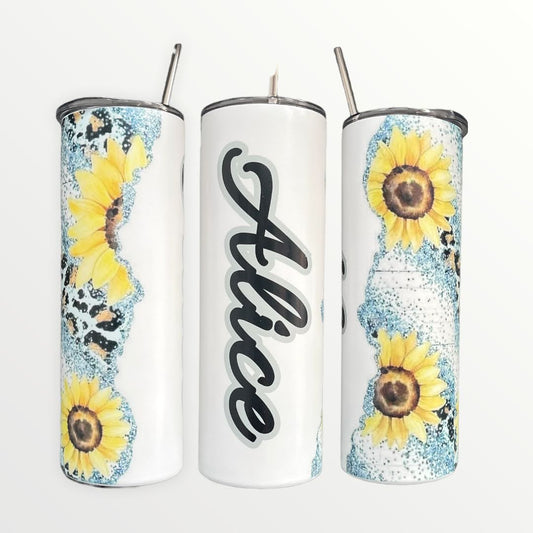 Sunflower 20/30oz Insulated Skinny Tumbler with Optional Personalisation