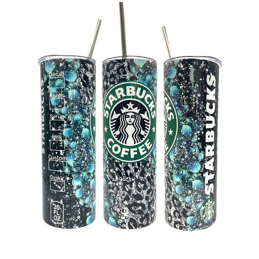 Starbucks Black Sparkle Insulated 20oz Thermal Skinny Tumbler