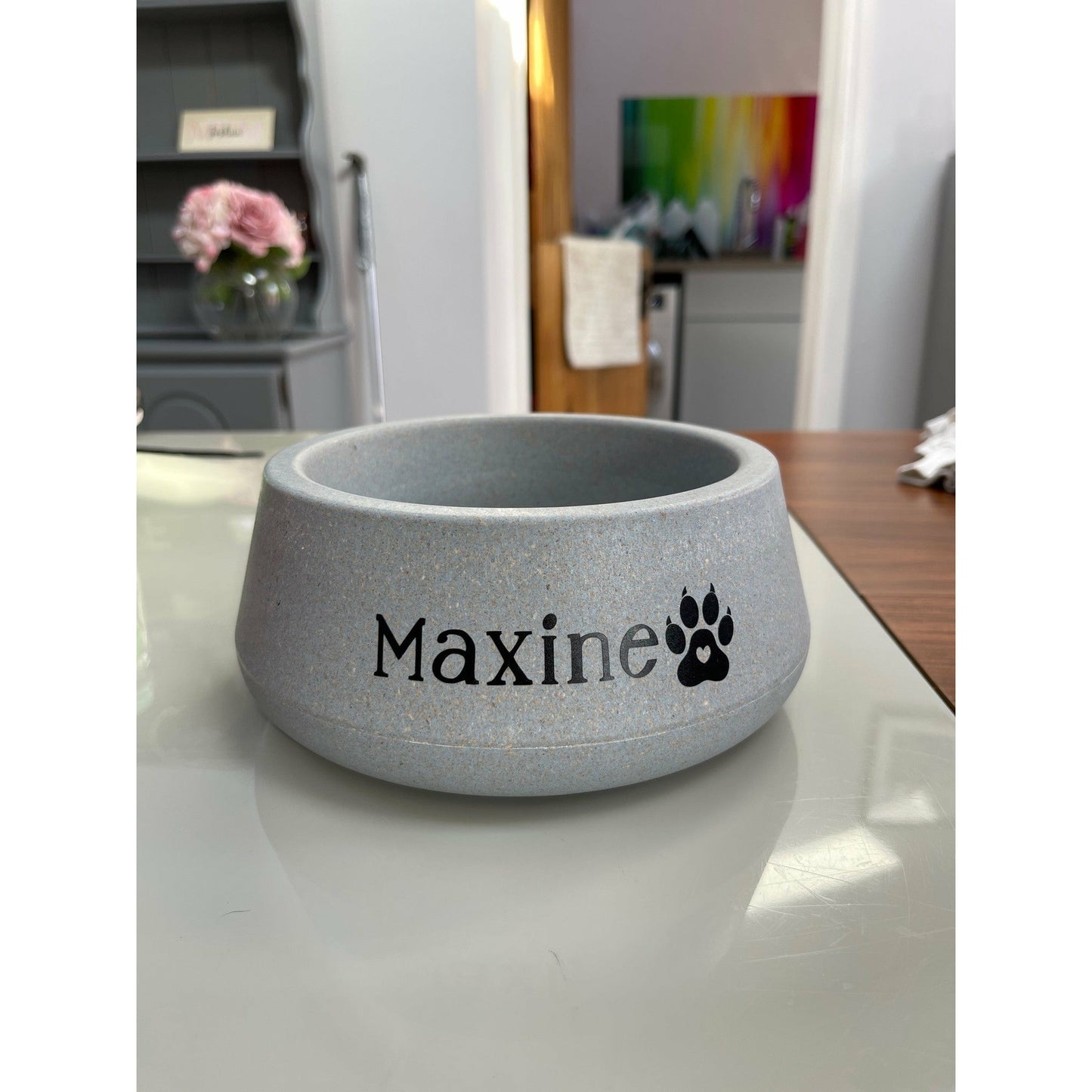 Personalised Bamboo Dog Bowl