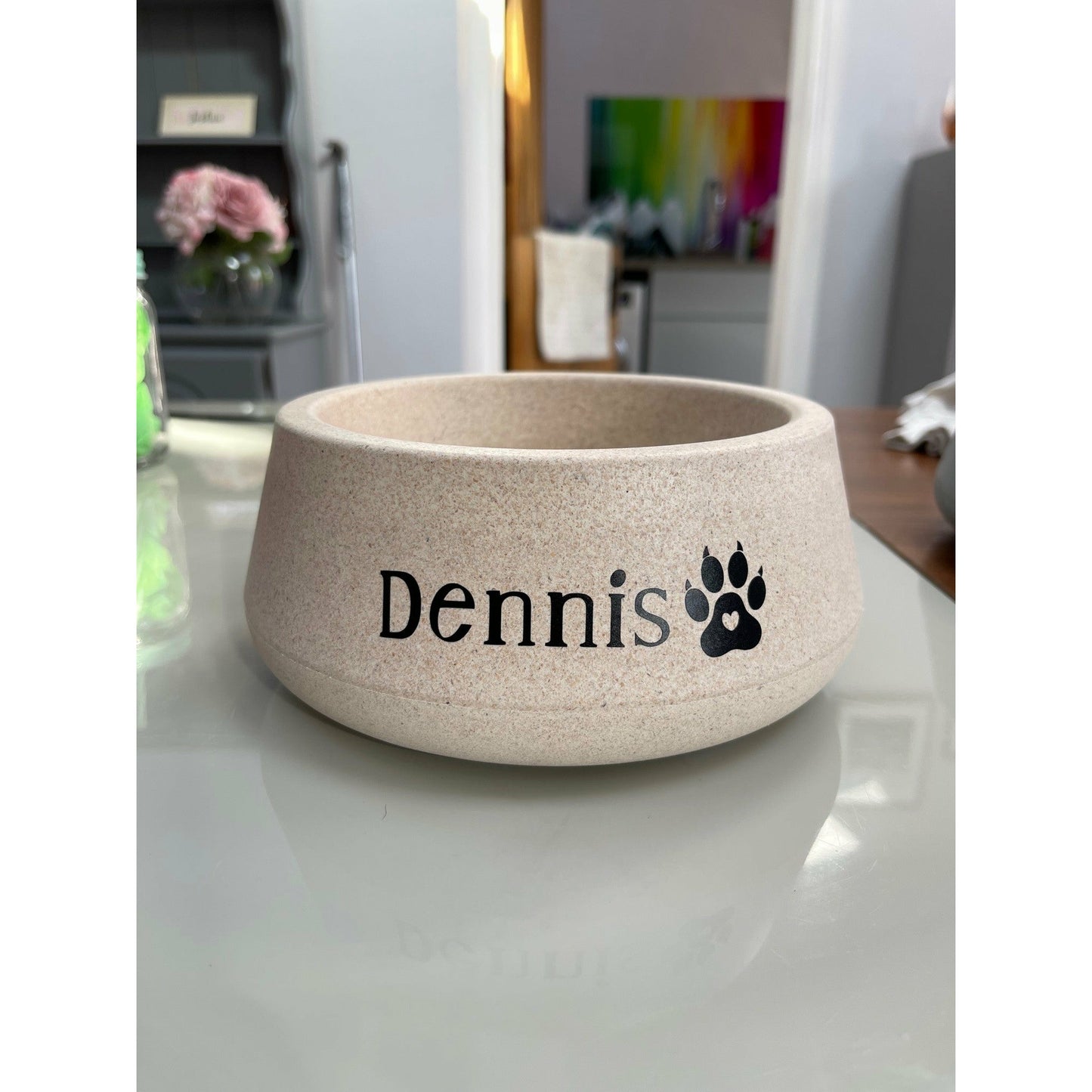 Personalised Bamboo Dog Bowl