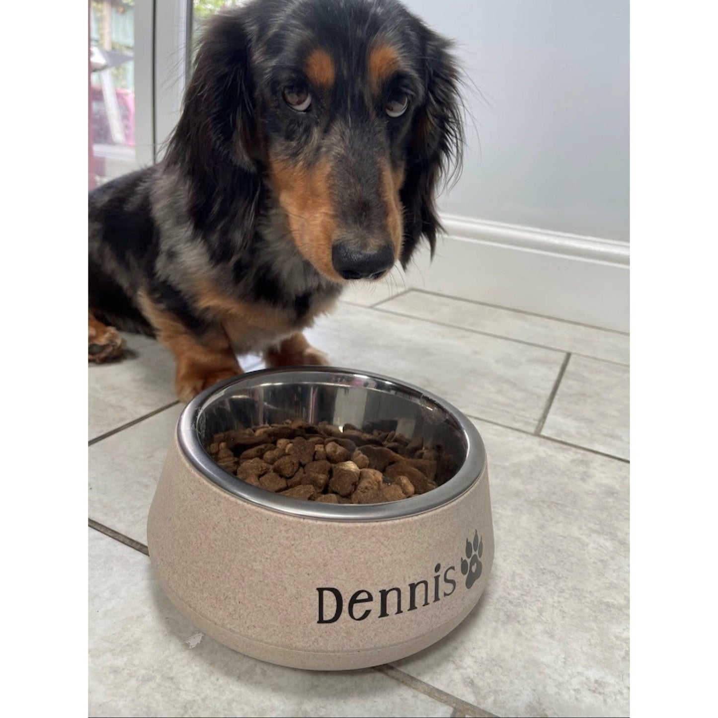 Personalised Bamboo Dog Bowl